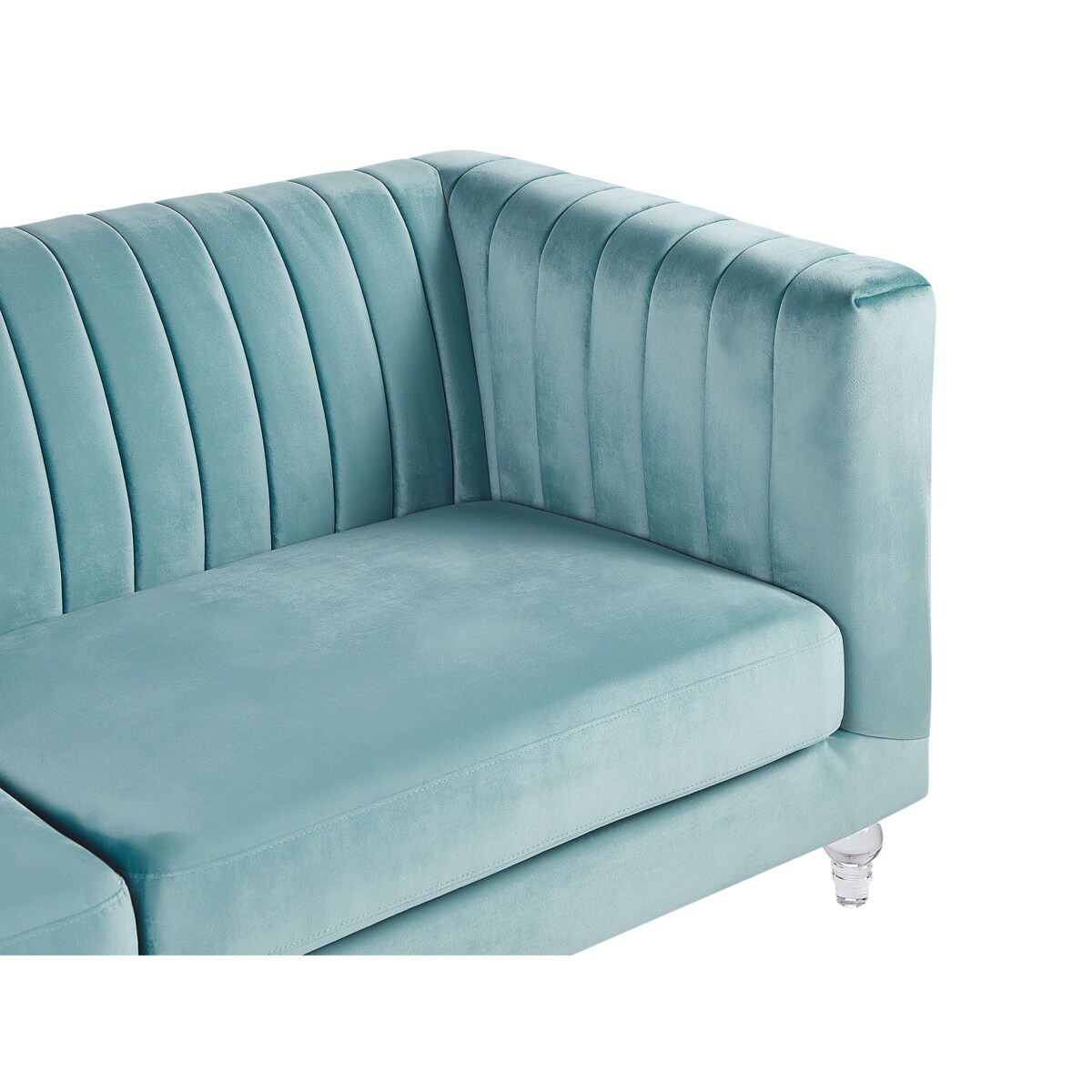 Sofa 3-osobowa welurowa jasnoniebieska ARVIKA