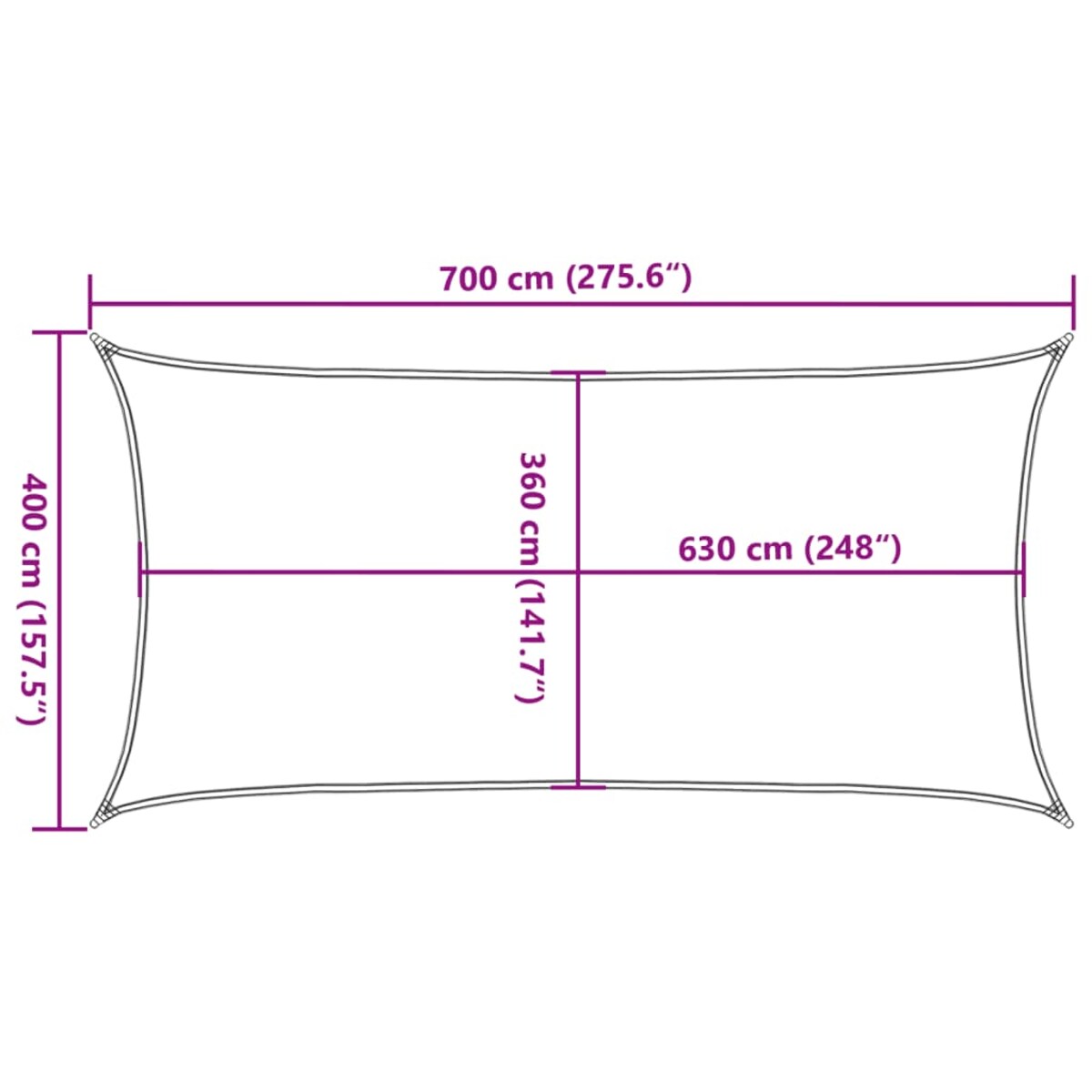 vidaXL Żagiel przeciwsłoneczny, 160 g/m², beżowy, 4x7 m, HDPE