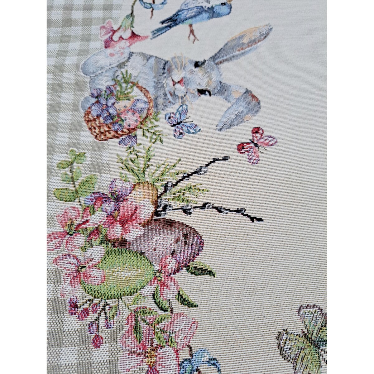 Obrus Okrągły Wielkanocny Na Stół 140 Cm Ozdobny Dekoracyjny