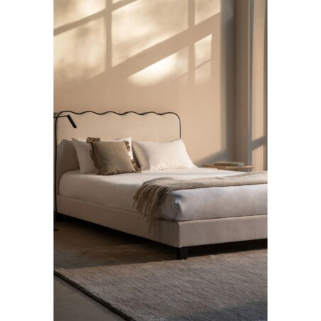 Łóżko tapicerowane białe 180x200 cm Zivon