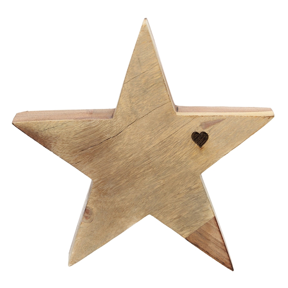 Dekoracja Wooden Star II 20x4x20 cm boże narodzenie, święta, świąteczne, brązowy, 20x4x20 cm