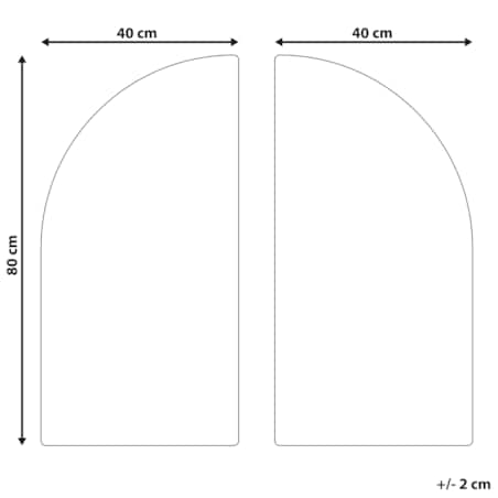 Dekoracja ścienna OGAN 80 cm Czarny