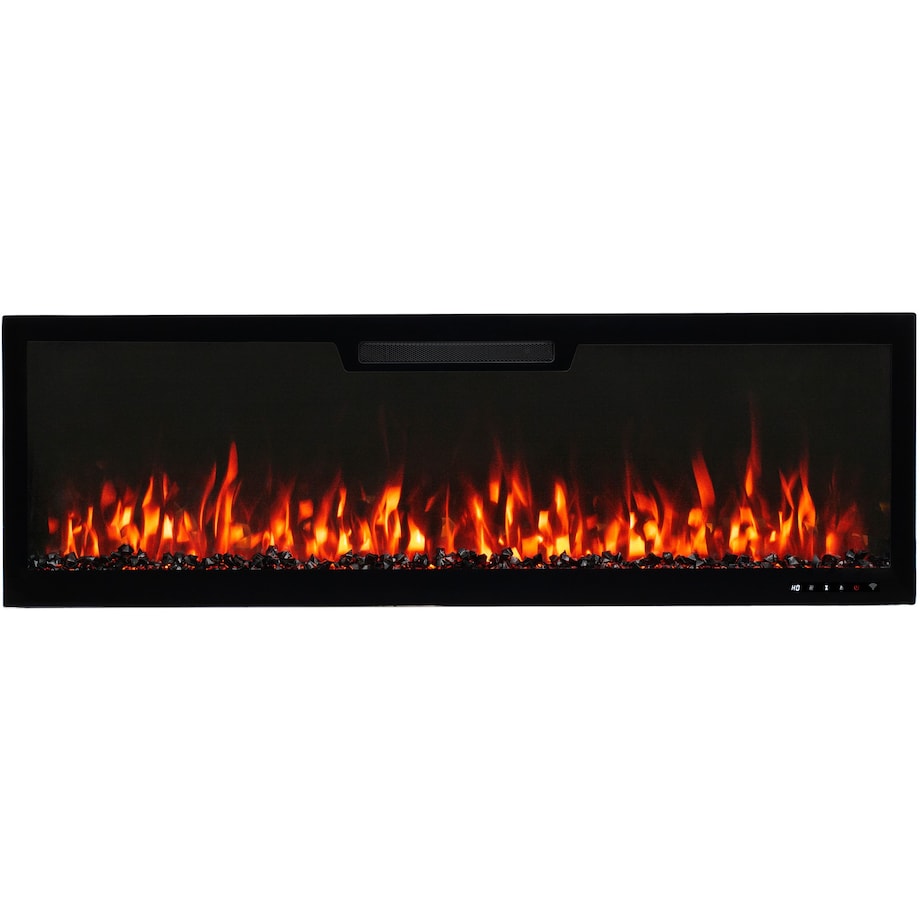 Kominek elektryczny AFLAMO Elite 128 - ścienny i do zabudowy - 128x46x13 cm - kominek LED z funkcją grzania 750/1500 W