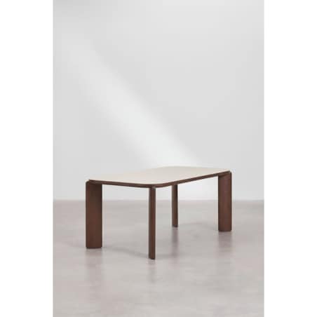 Stół do jadalni 200x100 cm ze szkła hartowanego i MDF Nilea