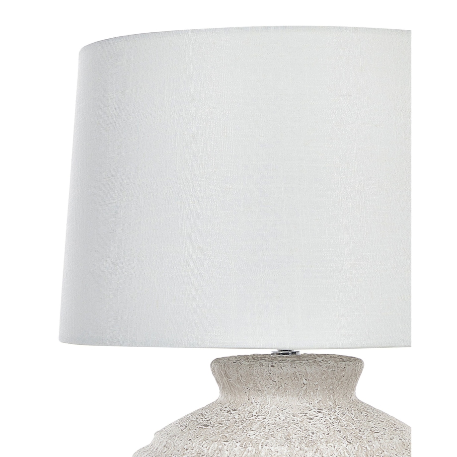 Lampa stołowa ceramiczna kremowa CAINE