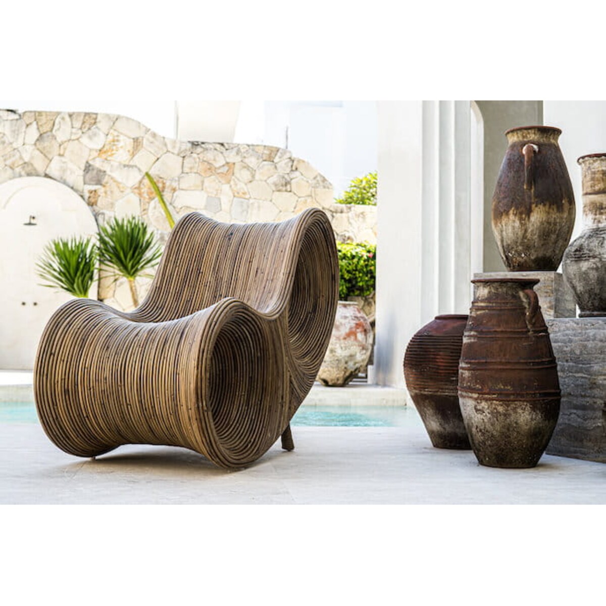 LEŻAK RATTANOWY ROBIN CIEMNY