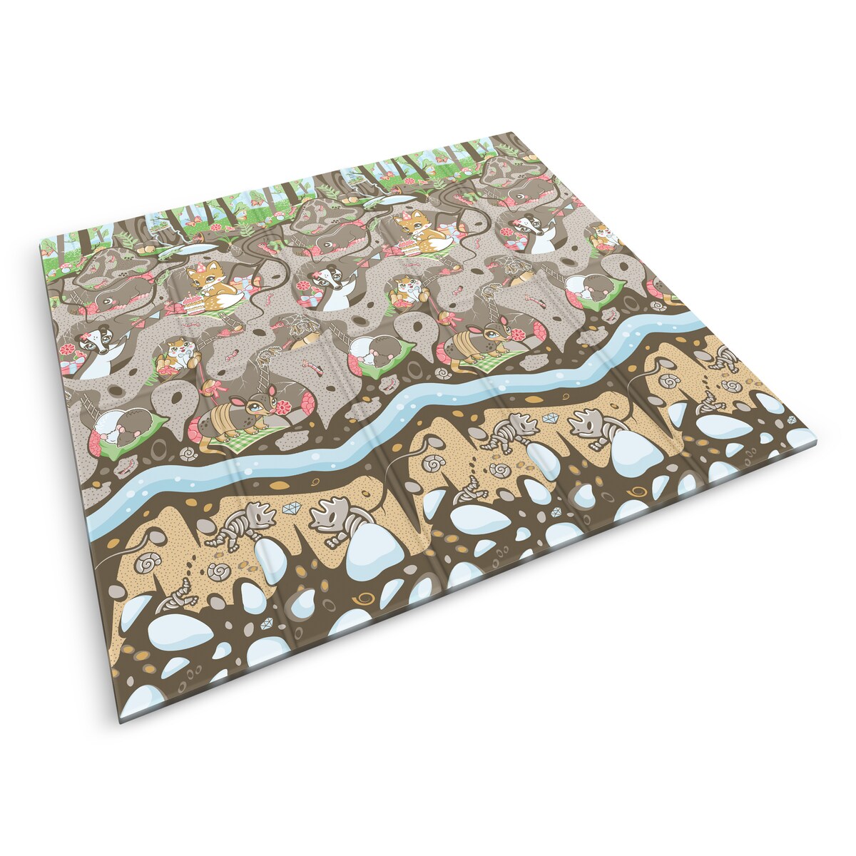 Mata piankowa edukacyjna składana dla dzieci duża 180x200 pianka xpe Nukido