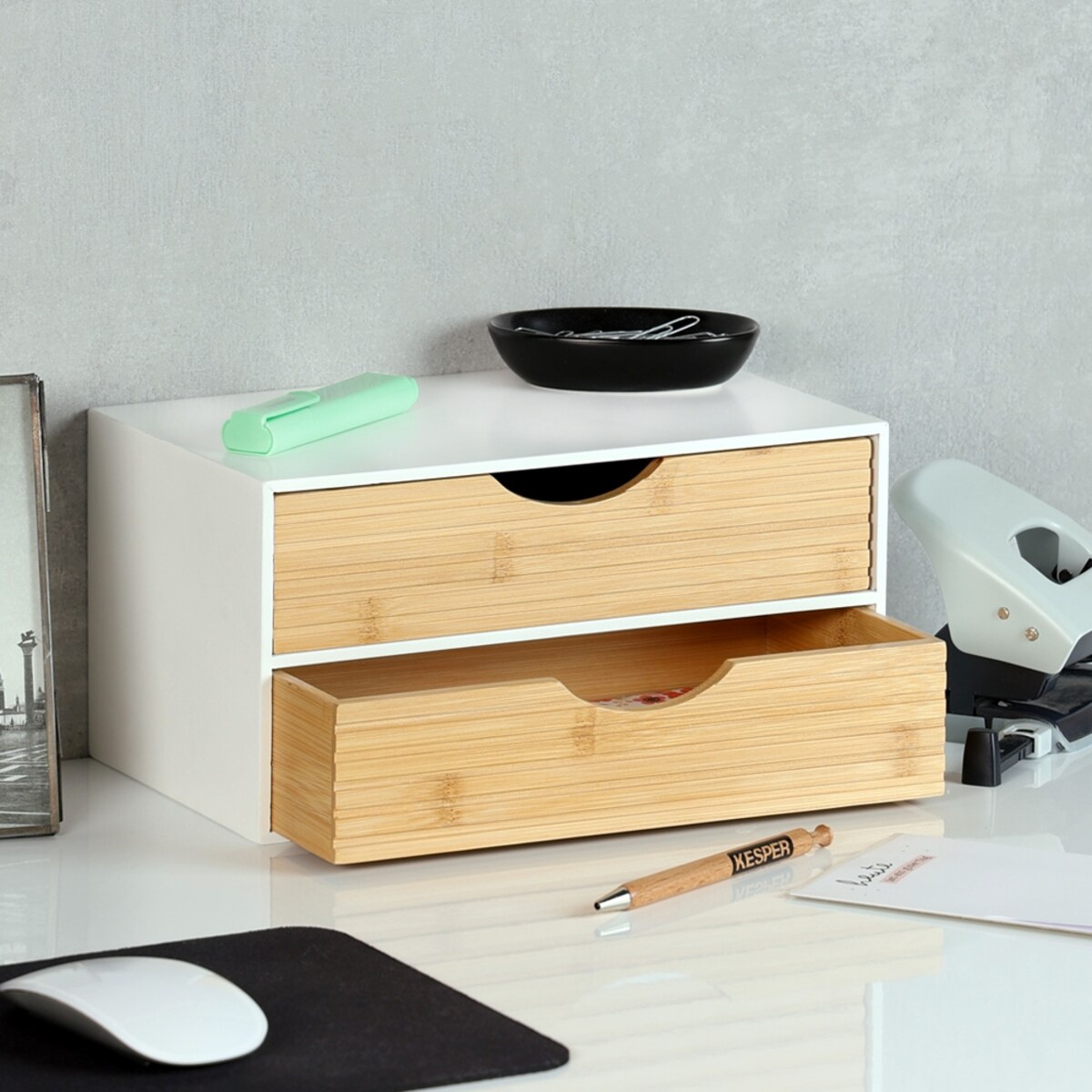 Organizer na biurko KESPER, 2 szuflady, 27 x 16 x 14 cm