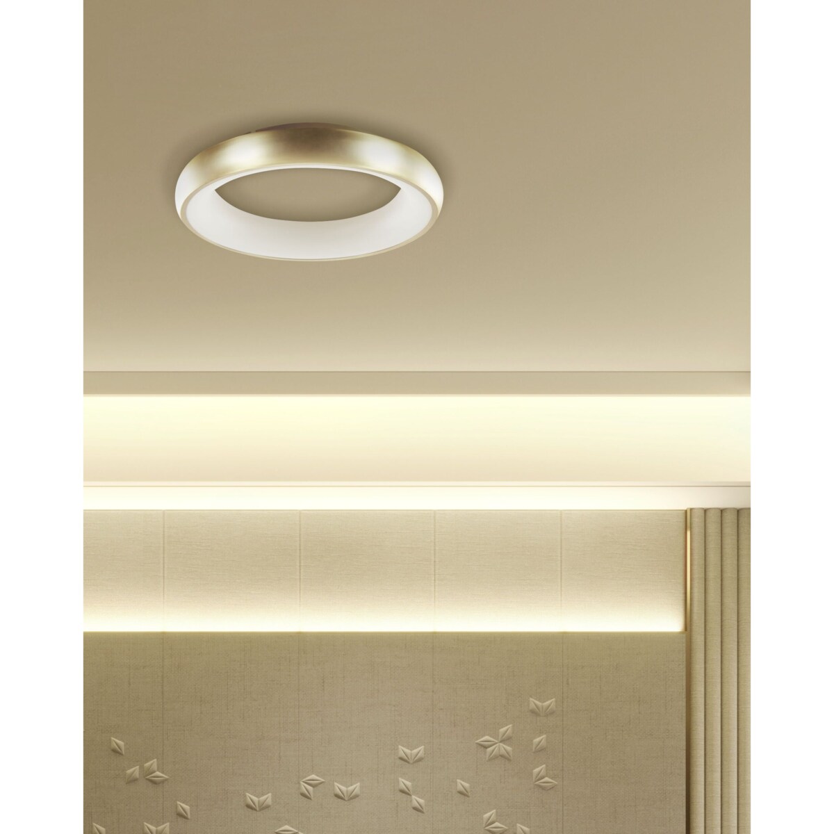 Lampa sufitowa LED metalowa złota ATARAN