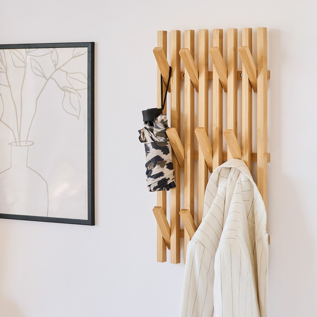 Bambusowy wieszak ścienny, 26 x 50 cm ZELLER