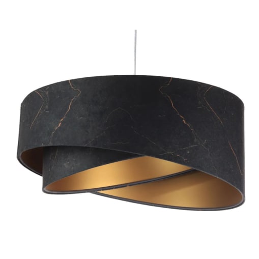 Lampa wisząca BLACK MARBLE czarna/złota