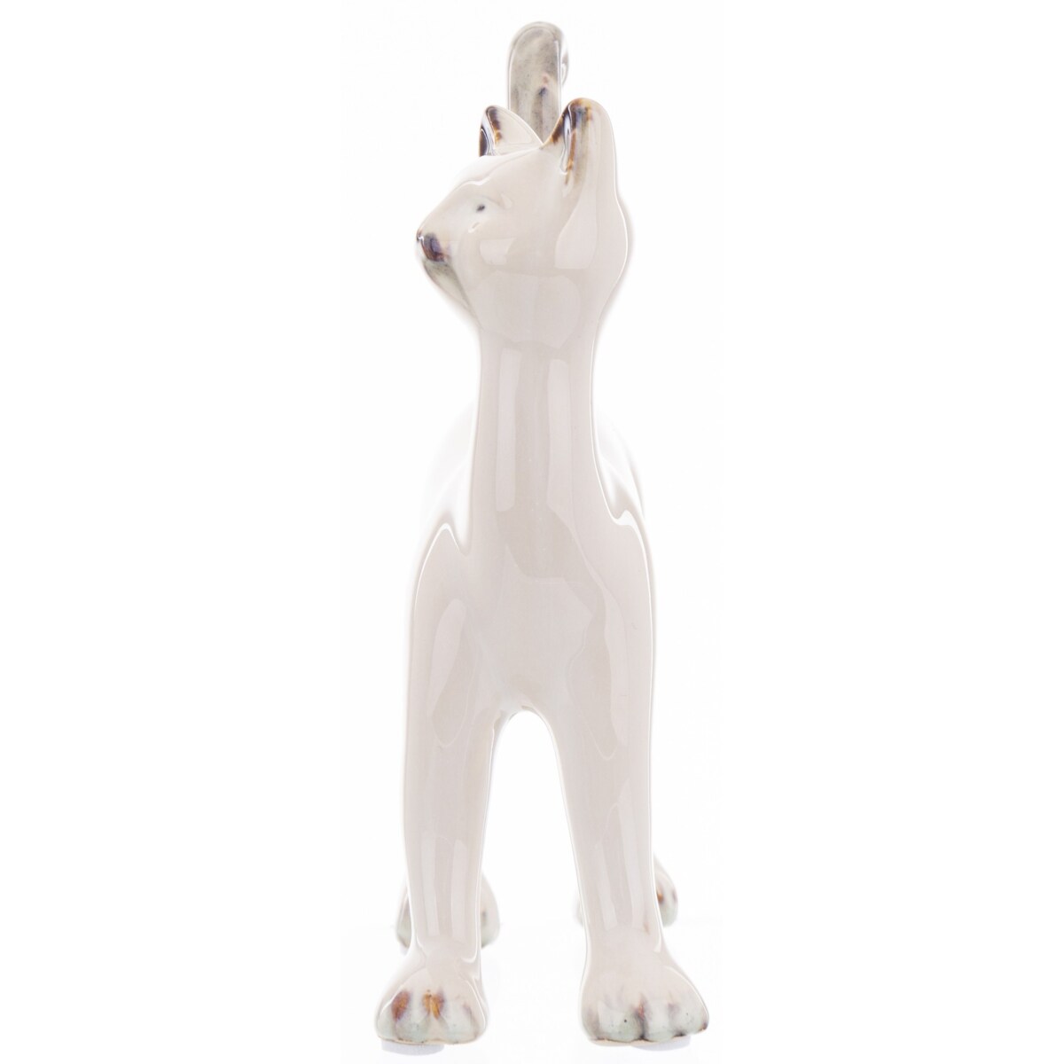 Dekoracja - ceramiczna figurka kota 16,5x12x5 cm KATTUNGE-2