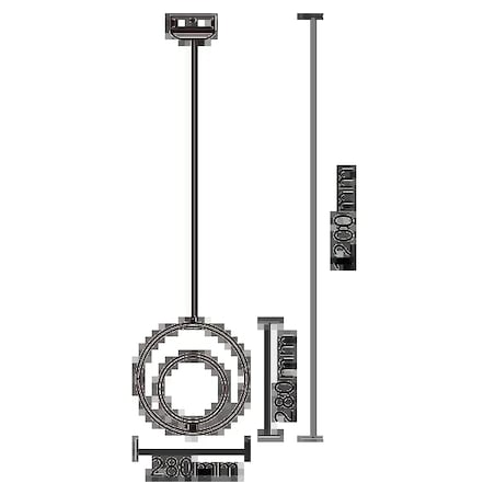 lampa wisząca z aluminium i silikonu | 6500k | nowoczesny design 120 cm