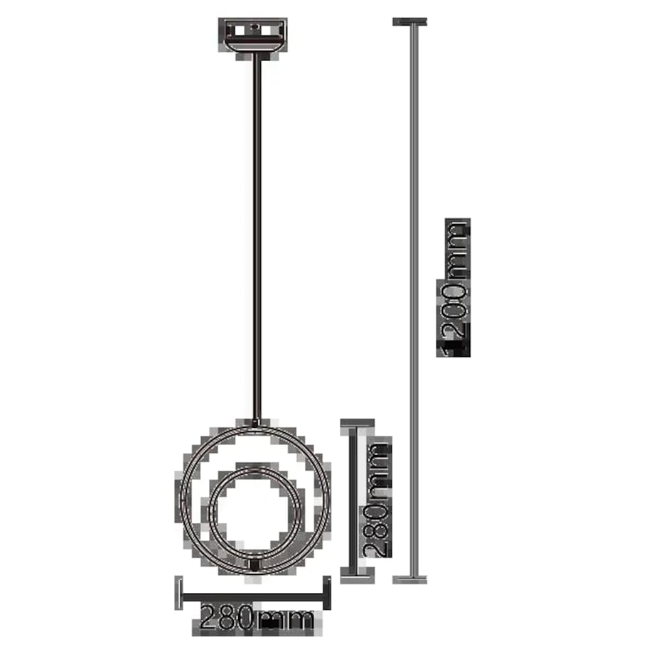 lampa wisząca z aluminium i silikonu | 6500k | nowoczesny design 120 cm