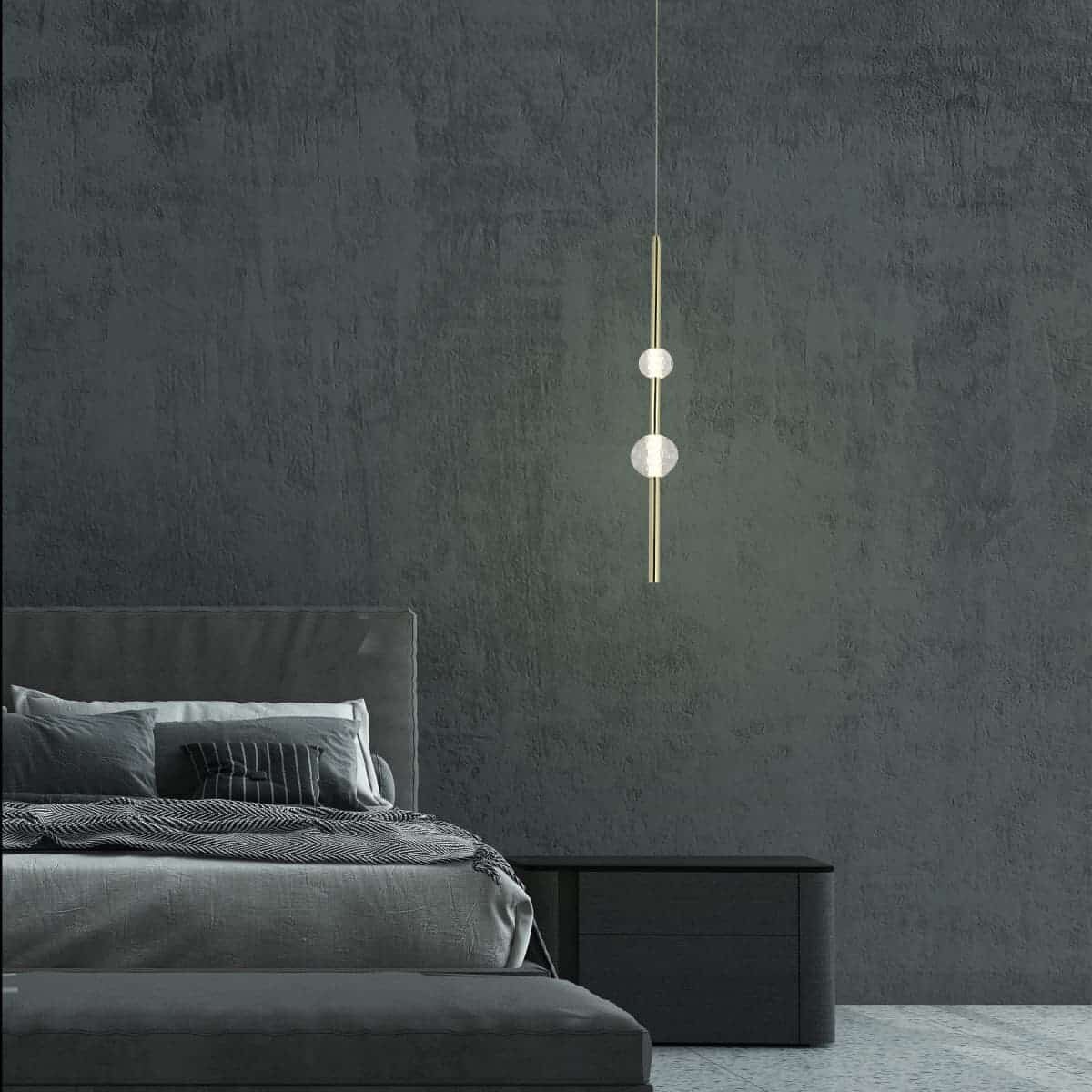 Zwis do sypialni molekuły Vaku LP-719/2P GD Light Prestige podwójna złota