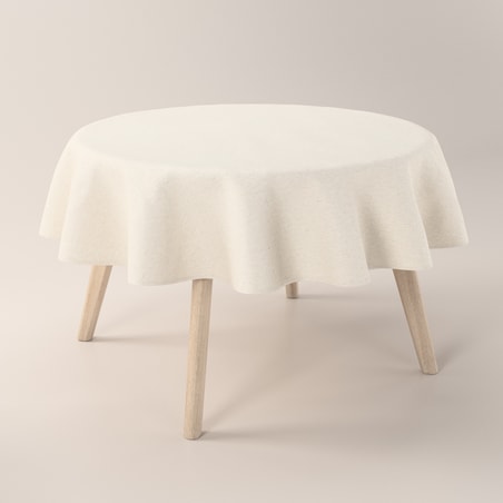 Obrus okrągły 160 x 160 cm melanż szaro-beżowy