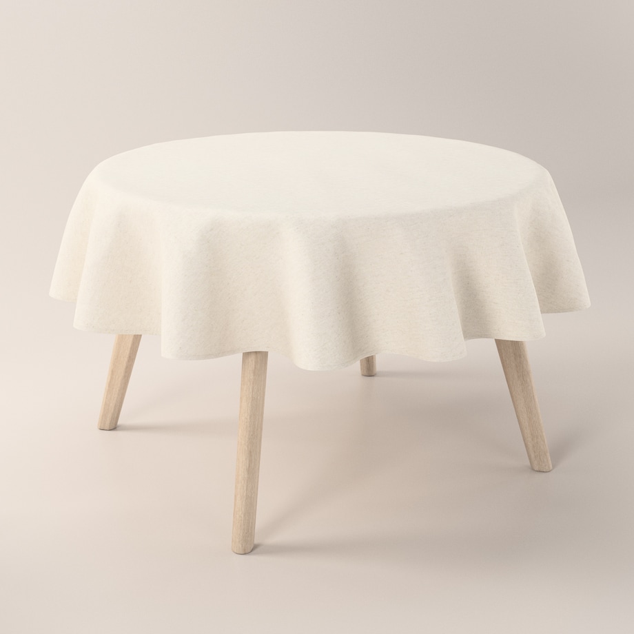 Obrus okrągły 160 x 160 cm melanż szaro-beżowy