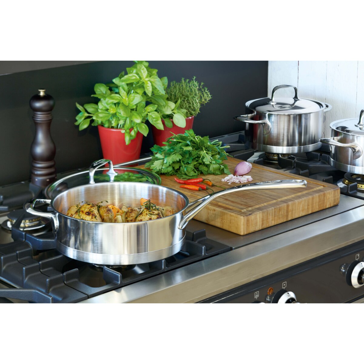 Rondelek niski z 2 uchwytami Demeyere Atlantis 7 - 2.8 ltr