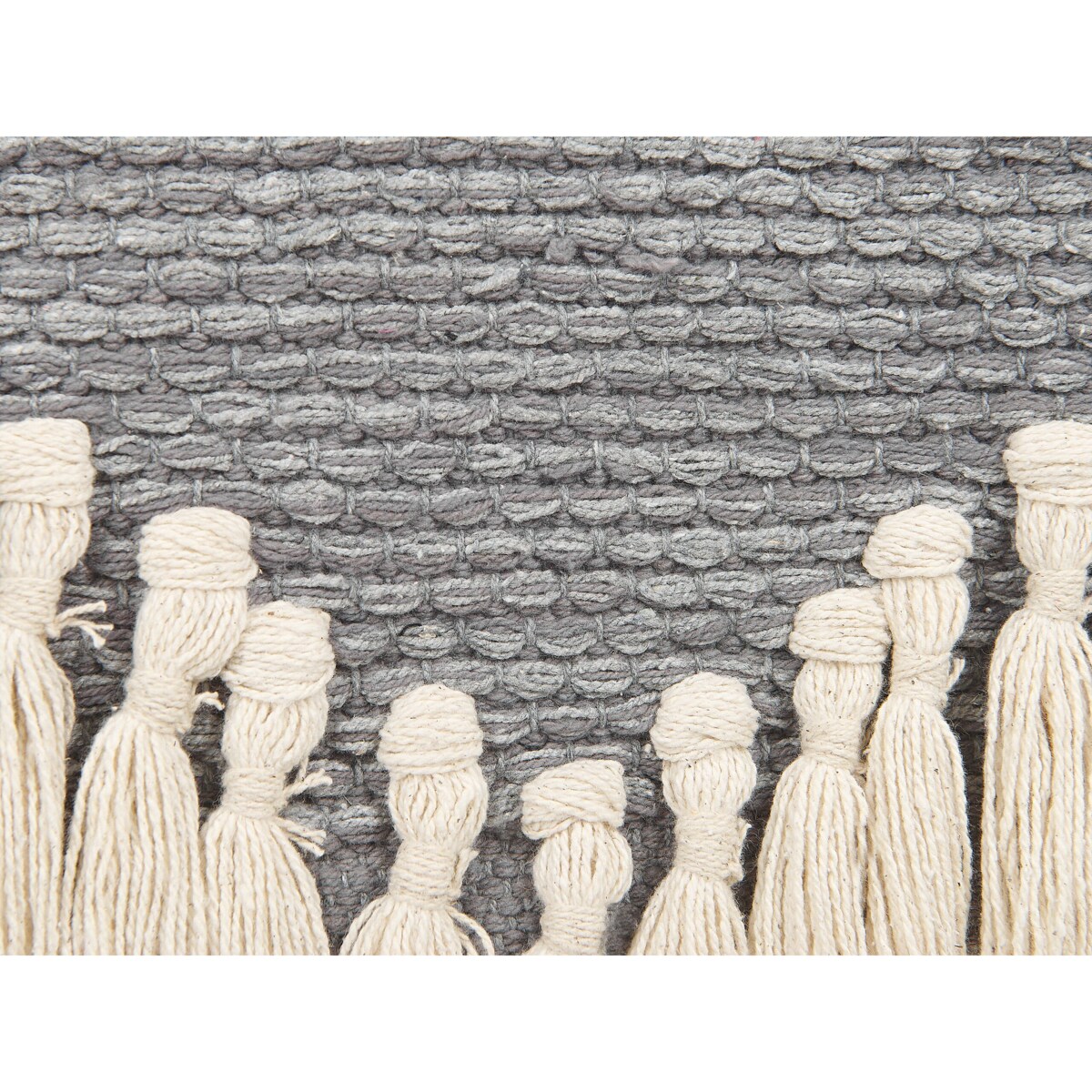 Dekoracja ścienna z frędzlami beżowo-szara MAHRI