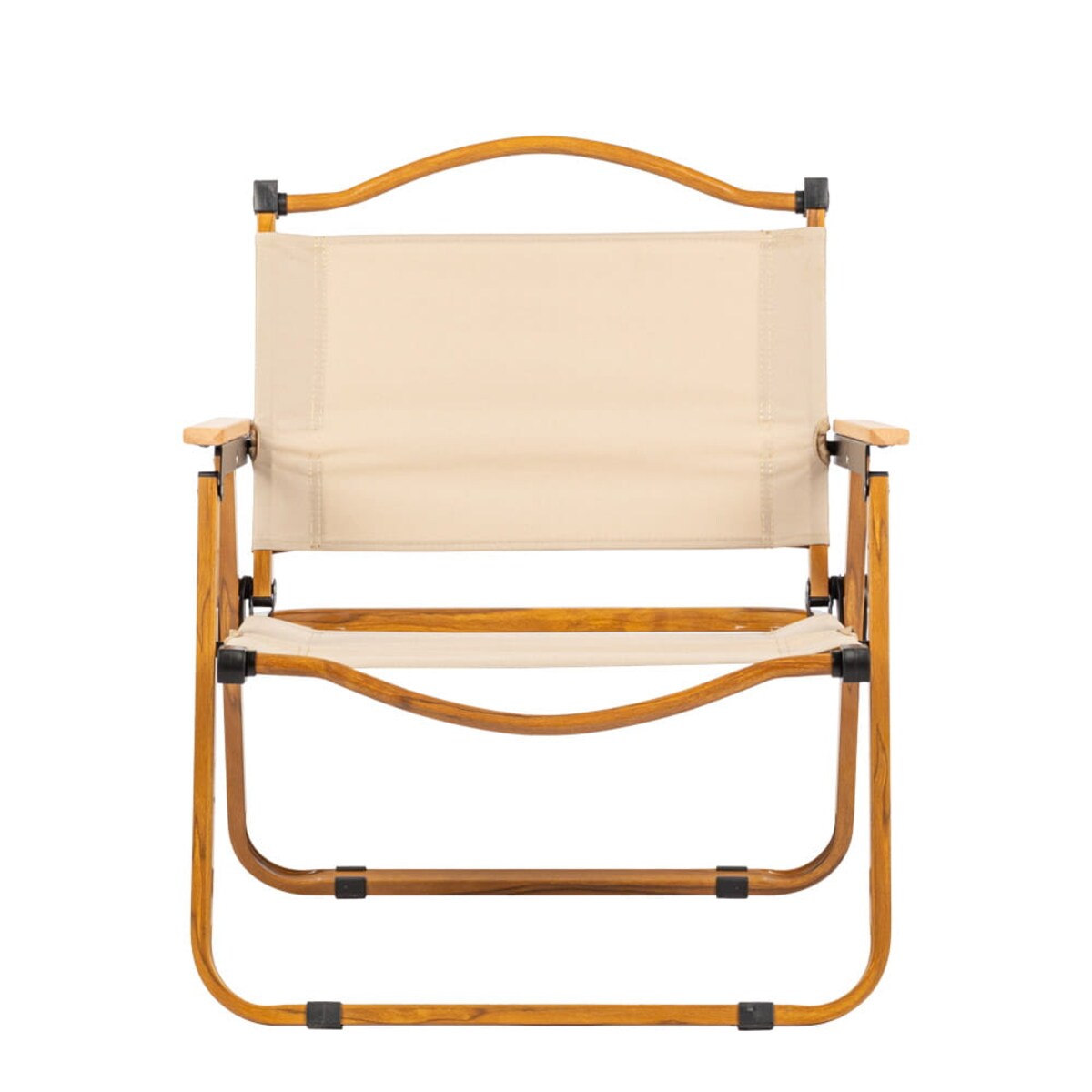 Krzesło kempingowe składany drevo 61cm stalowe, beżowe