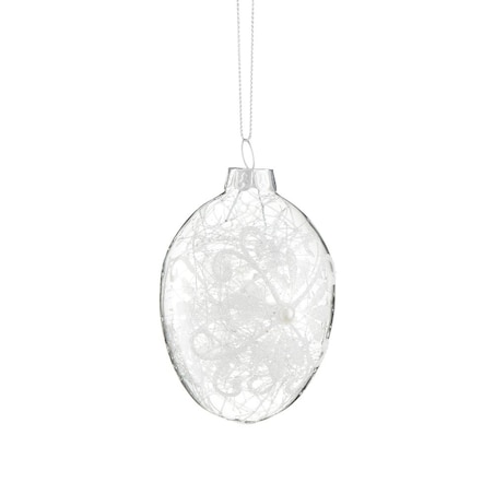 VILLA ITALIA Bombka jajko szklane dekorowane 8,5 cm