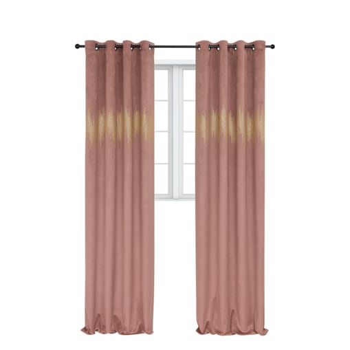zasłona welurowa ecg gold 140x250 cm brudny różowy