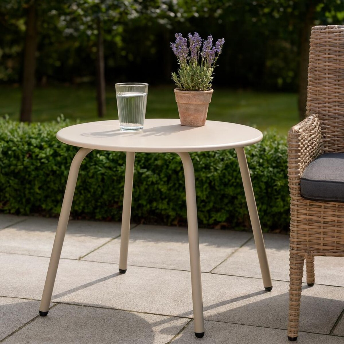 Okrągły stolik stalowy tarasowy RONDO, Ø 50 cm