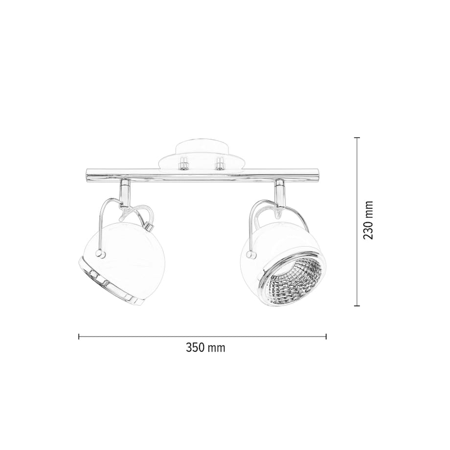 Lampa Sufitowa BRITOP Lighting 2xGU10 LED 6W Satyna, Klasyczny Design od Polskiego Producenta, 1 szt.