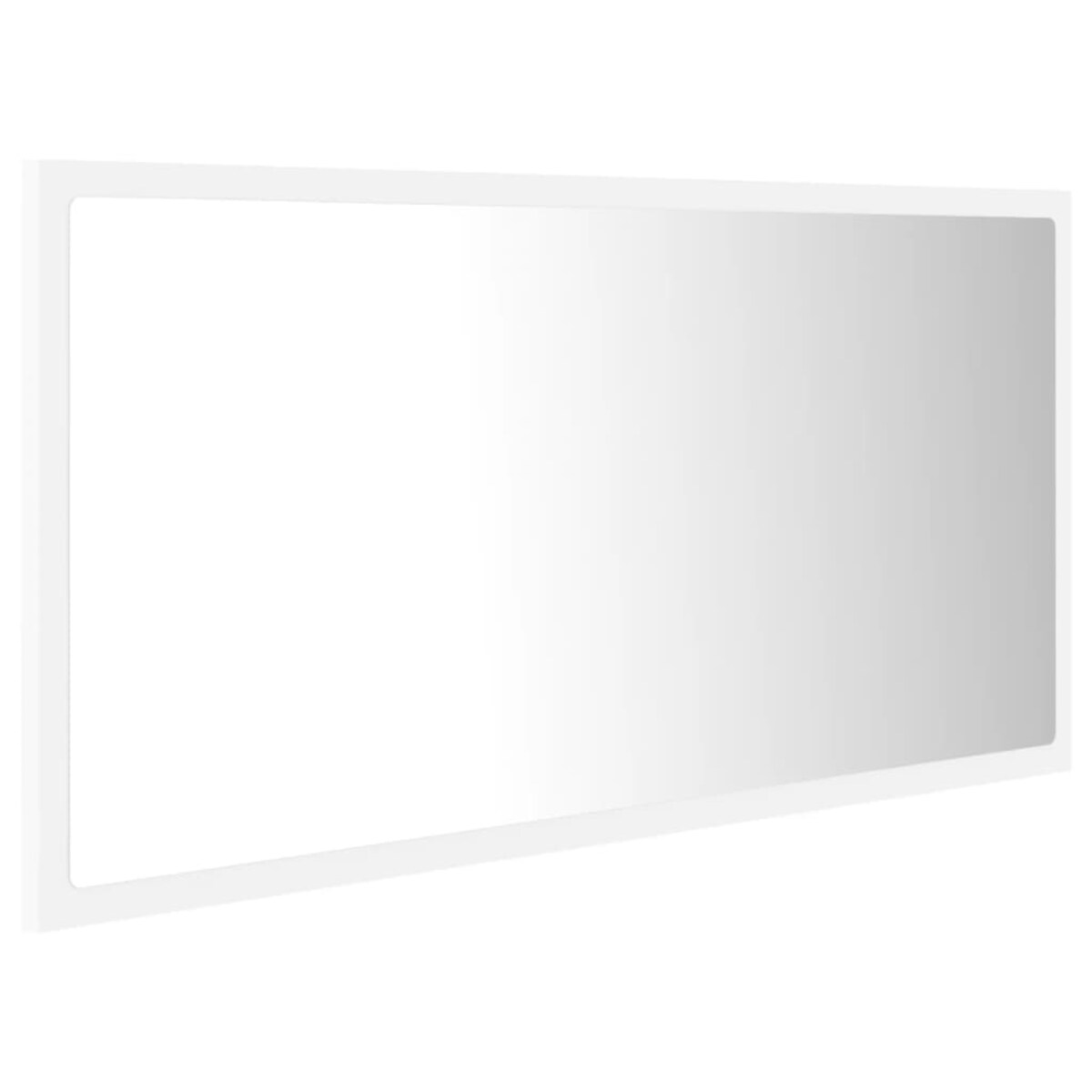 vidaXL Lustro łazienkowe z LED, białe, 90x8,5x37 cm, akryl