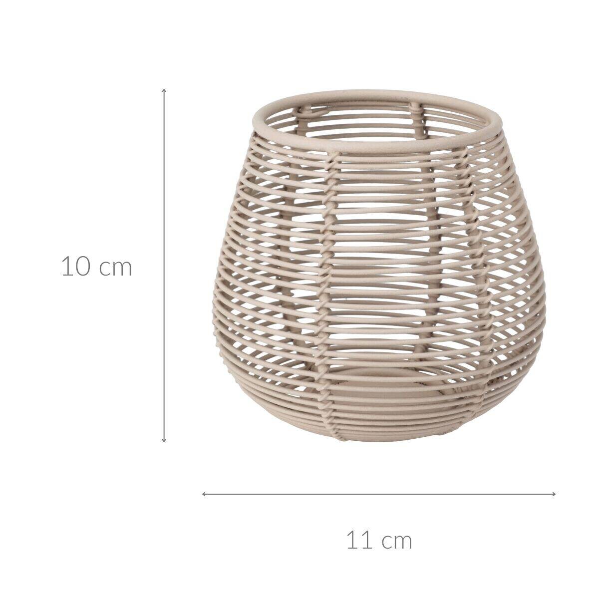 Świecznik na tealighty, beżowy, ażurowy