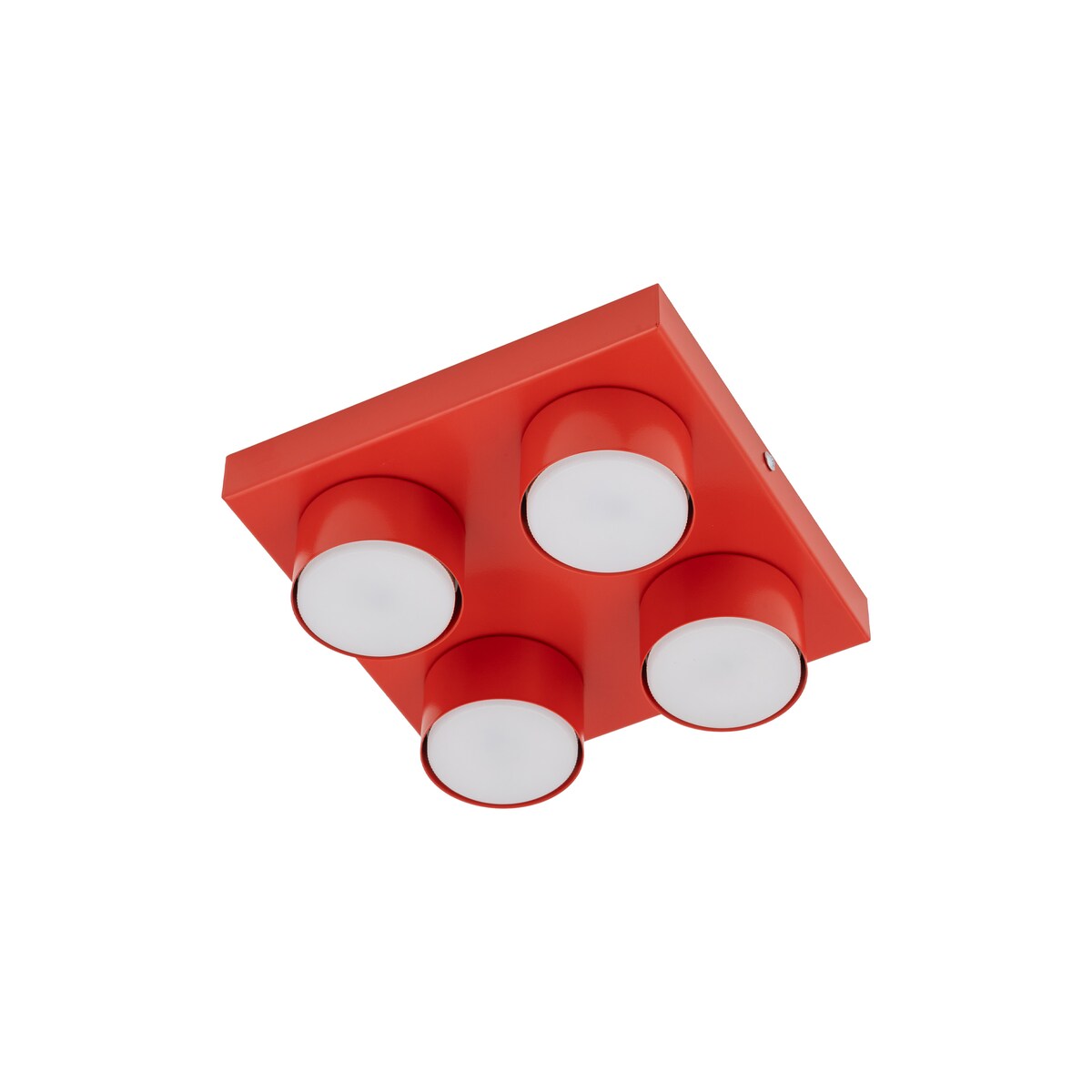Lampa sufitowa BRIX RED 11293 TK Lighting, nowoczesna czerwona lampa sufitowa do salonu i sypialni