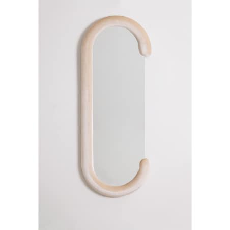 Owalne lustro ścienne z aksamitu 60x160 cm Jasnon