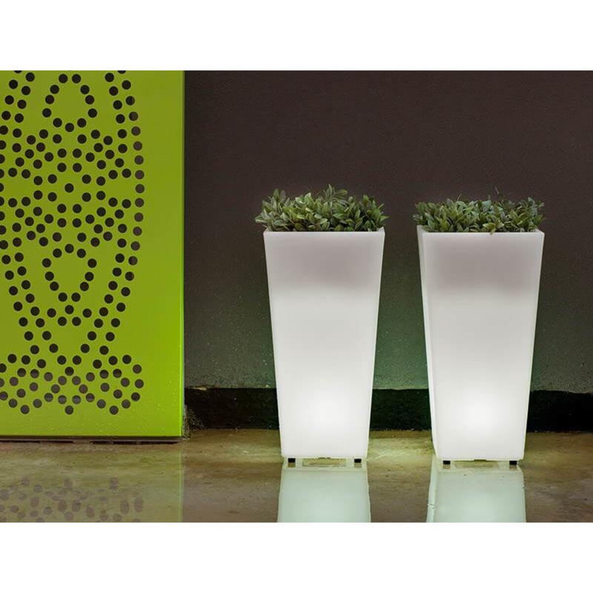 Podświetlana donica tarasowa Melisa LUMML030SSNW King Home IP65 biała