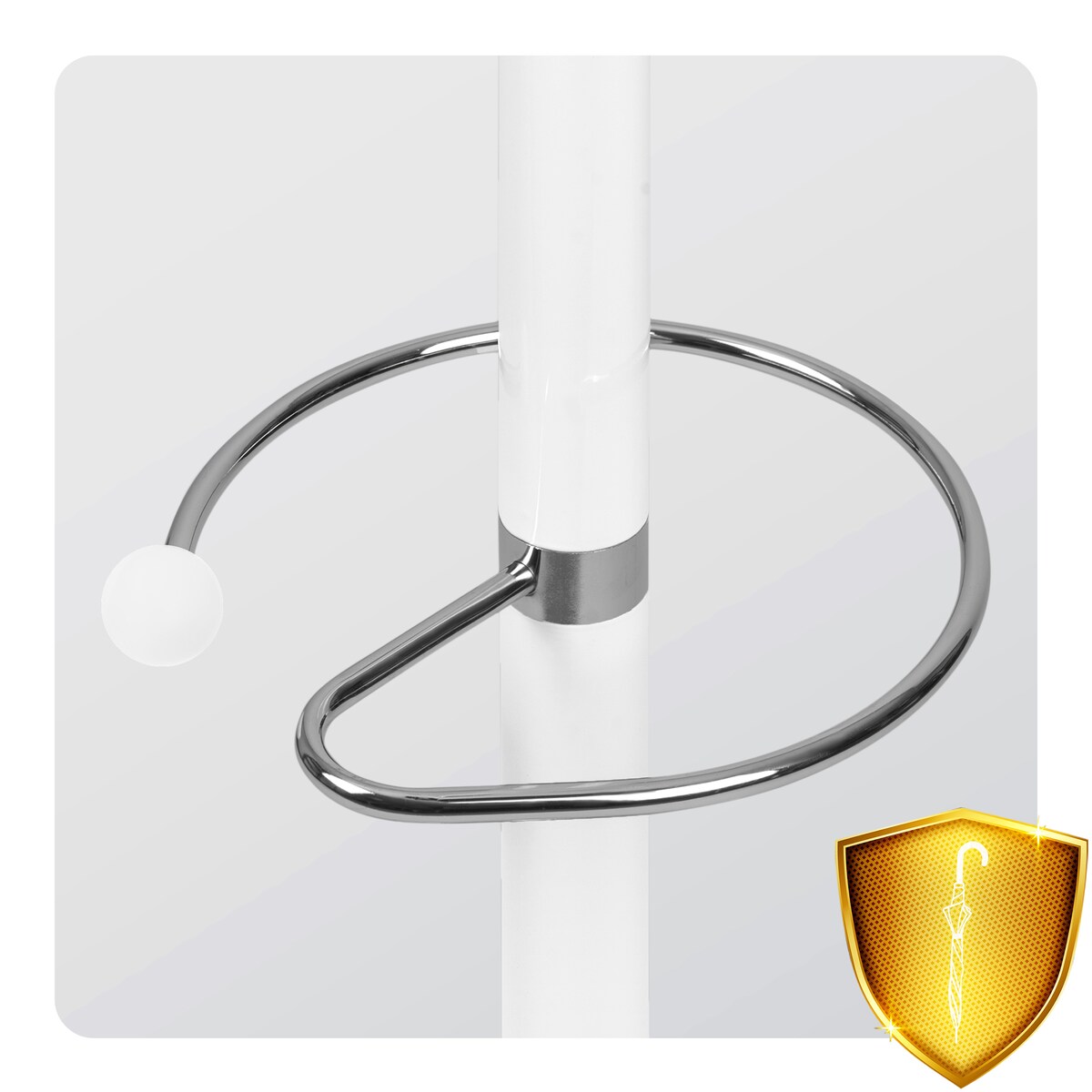 Wieszak na ubrania stojący podłogowy marmur biały Massido