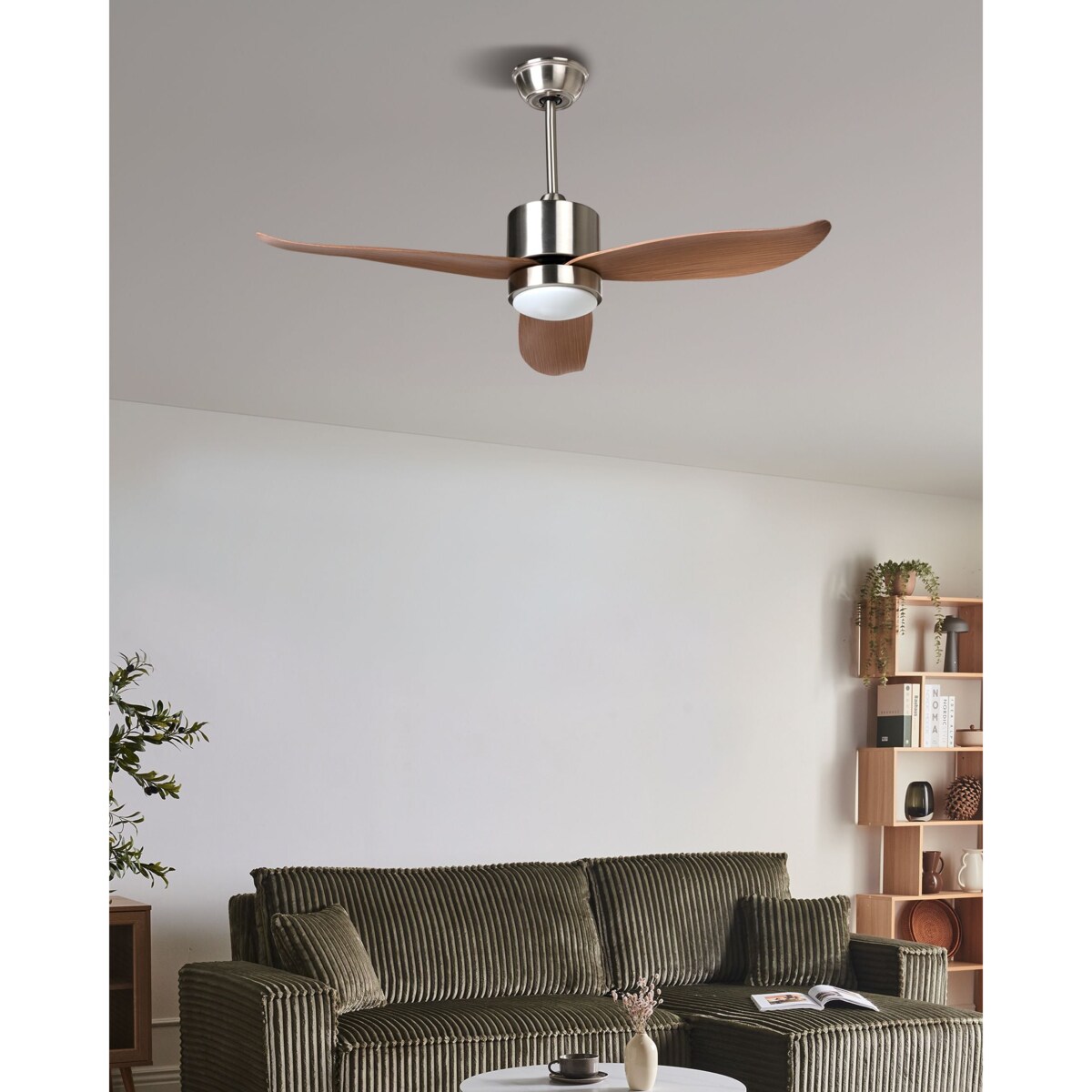 Wentylator sufitowy z lampą MAHAUT Jasnobrązowy