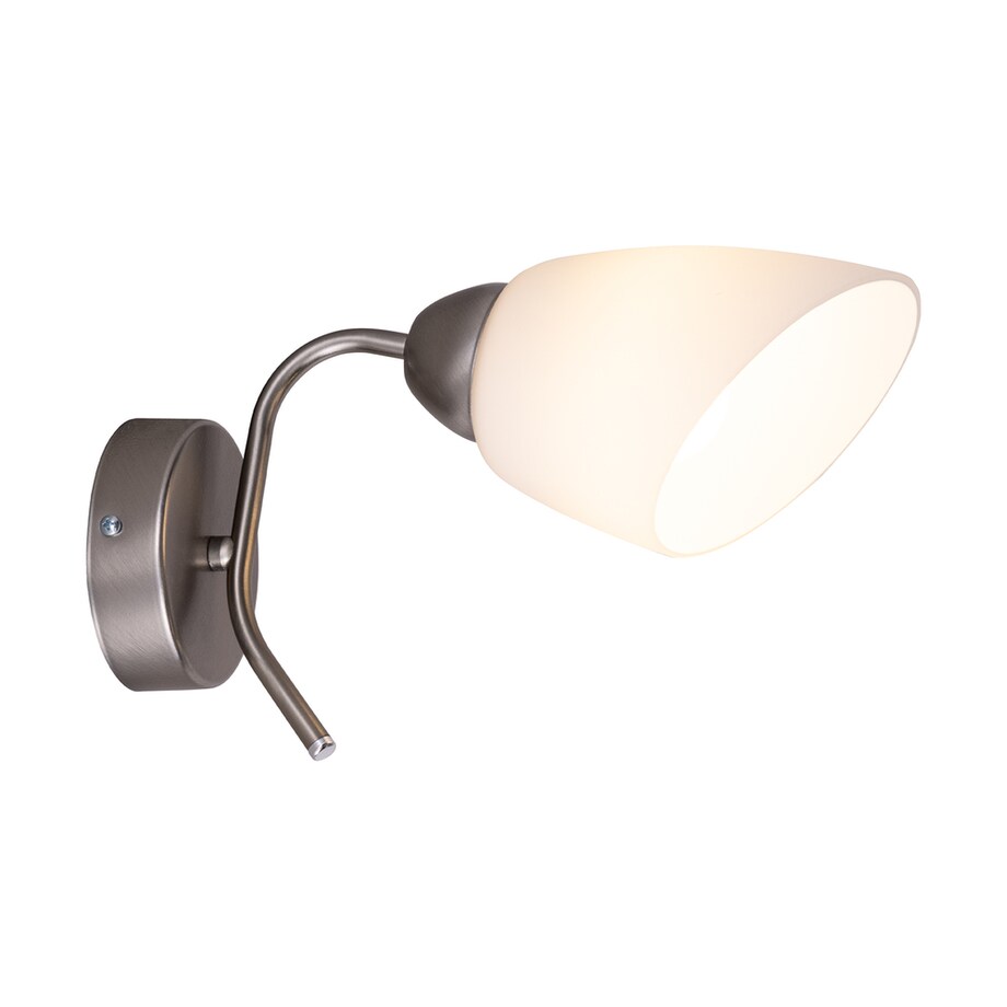 Kinkiet BRITOP Lighting 1xE27 Max.60W Klasyczne Połączenie Satyny z Białym Kloszem, Polski Producent, 1 szt.