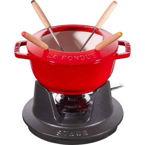 Zestaw do fondue Staub - 16 cm, Czerwony