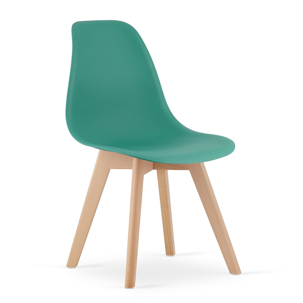 Krzesło do jadalni Kito Zielone, Nogi Naturalne 2 szt.