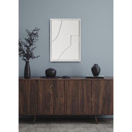 Obraz 3D 35x50cm Abstract II – Dekoracja Ścienna z Tynku Naturalnego, Bianco Minimalistyczny Relief
