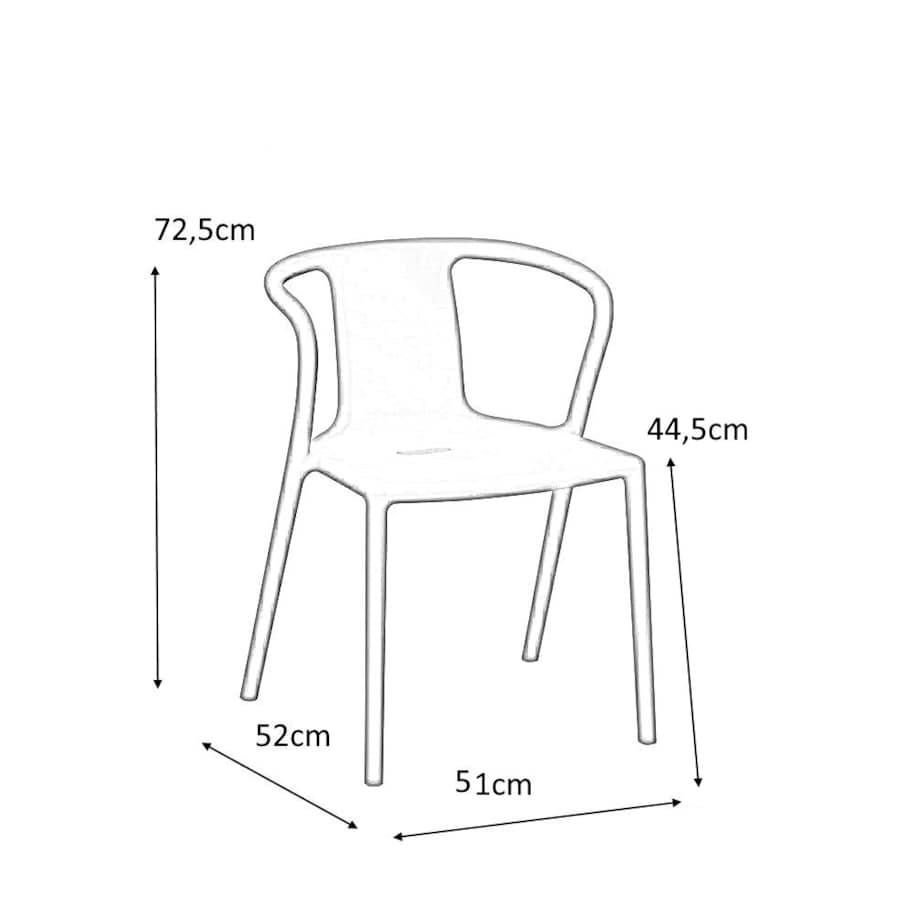 Krzesło kuchenne Air 1615-APC z podłokietnikami czarne