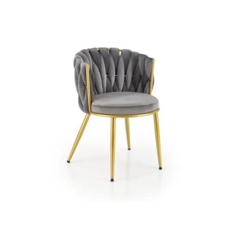 Krzesło tapicerowane K517 VELVET szare
