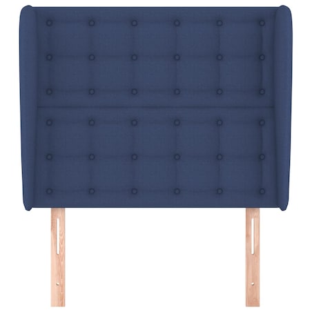 vidaXL Zagłówek uszak, niebieski, 103x23x118/128 cm, tkanina