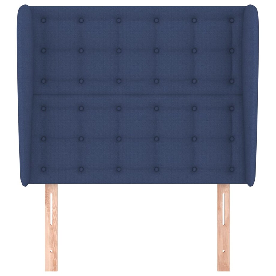 vidaXL Zagłówek uszak, niebieski, 103x23x118/128 cm, tkanina