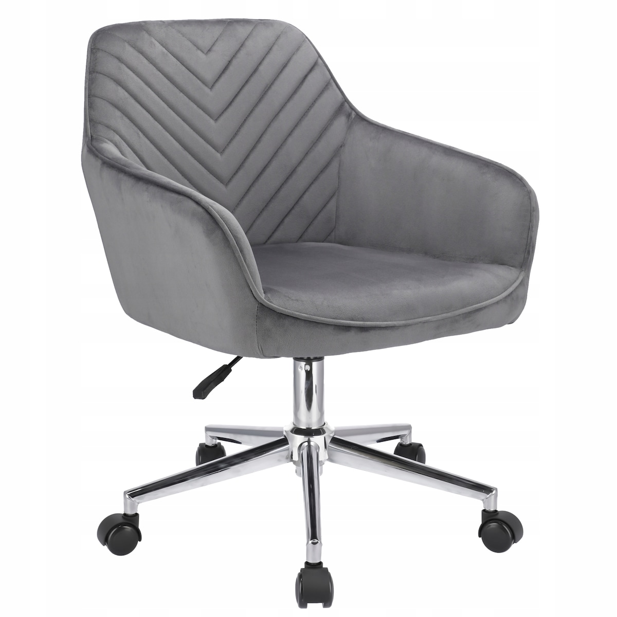 Fotel NAPOLI szary na srebrnej stopie