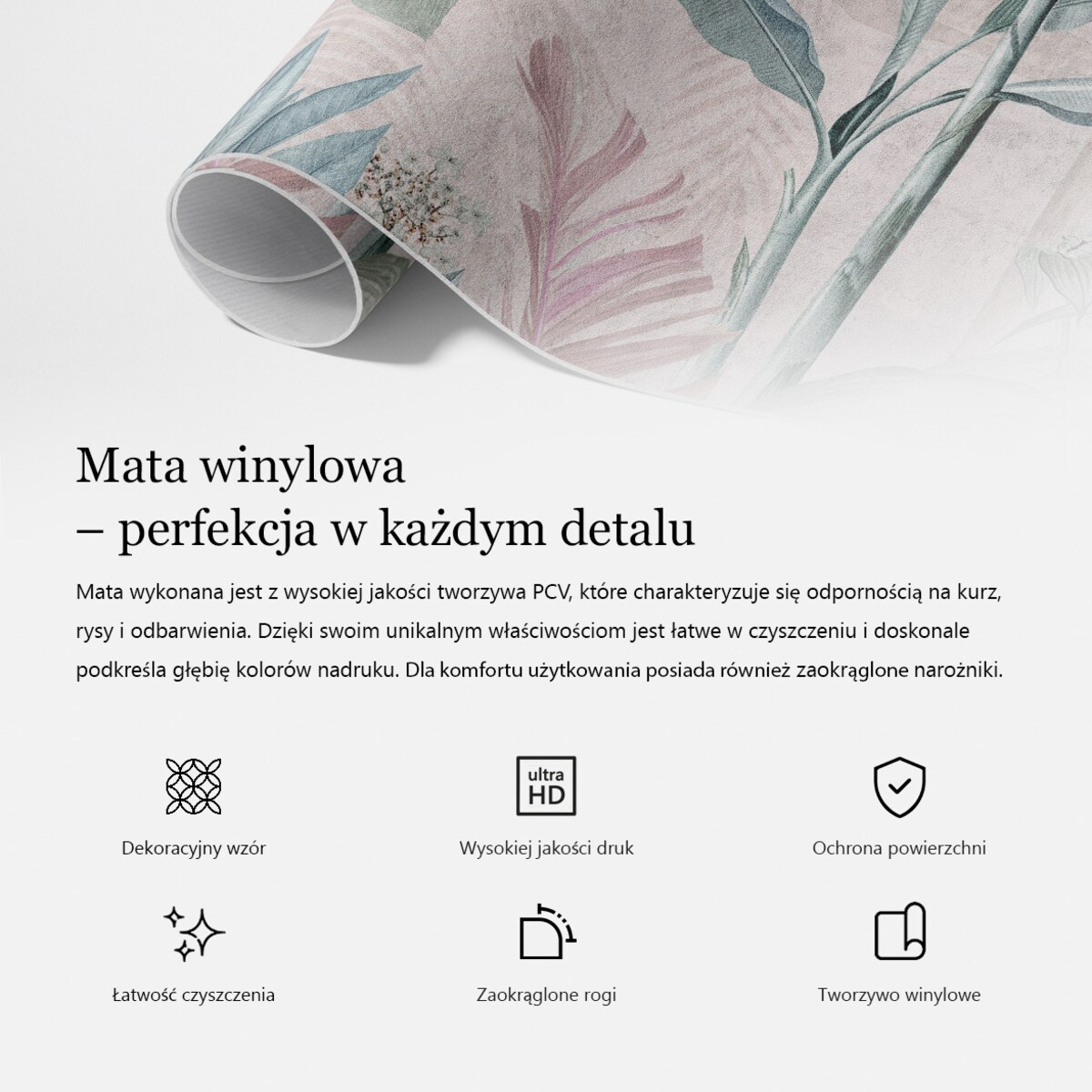 Różowa mata na biurko Geometryczny wzór retro, 120x60 cm