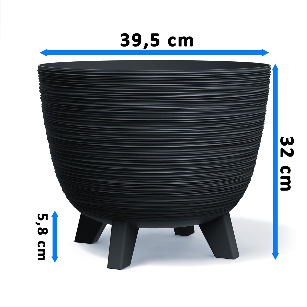 Donica Na Kwiaty 39,5 Cm Na Nóżkach Doniczka Misa Do Domu Ogrodu Wrzosy