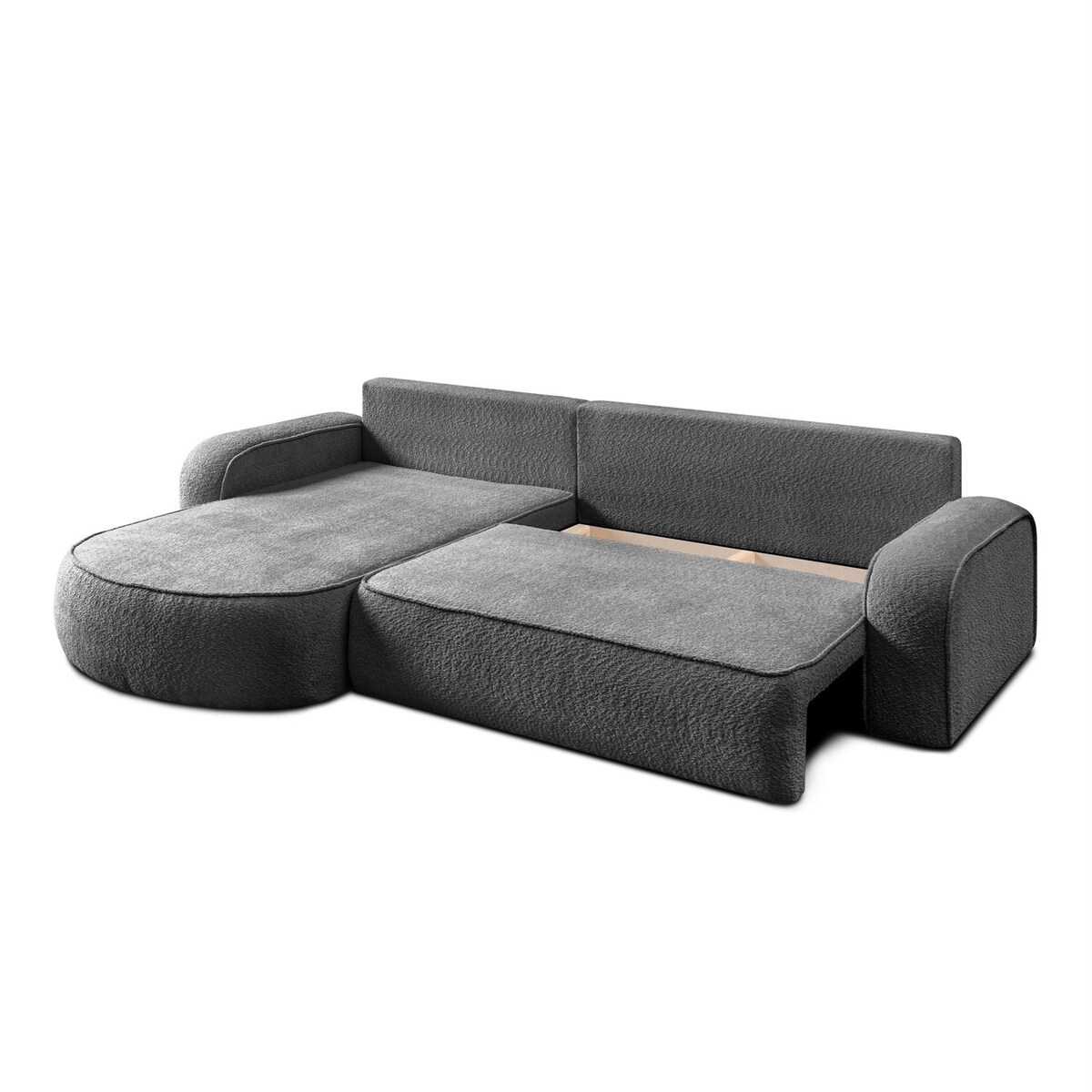 Rozkładany narożnik VENUS II z pojemnikiem na pościel, Coral 80