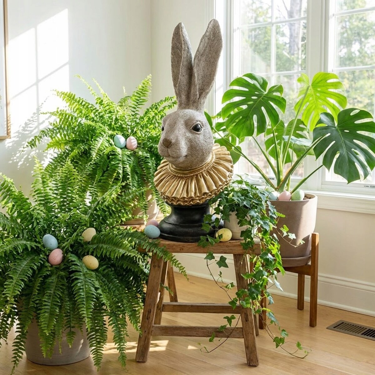 ZAJĄC WIELKANOCNY DUŻY 50cm FIGURKA GŁOWA ZAJĄCA WIELKANOC KRÓLIK ZAJĄCZEK