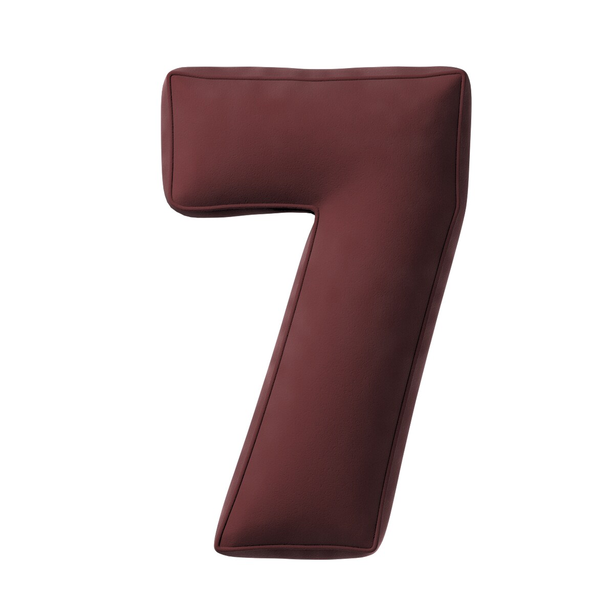 Poduszka Cyferka 7, bordowy, 25 x 40 cm, Posh Velvet