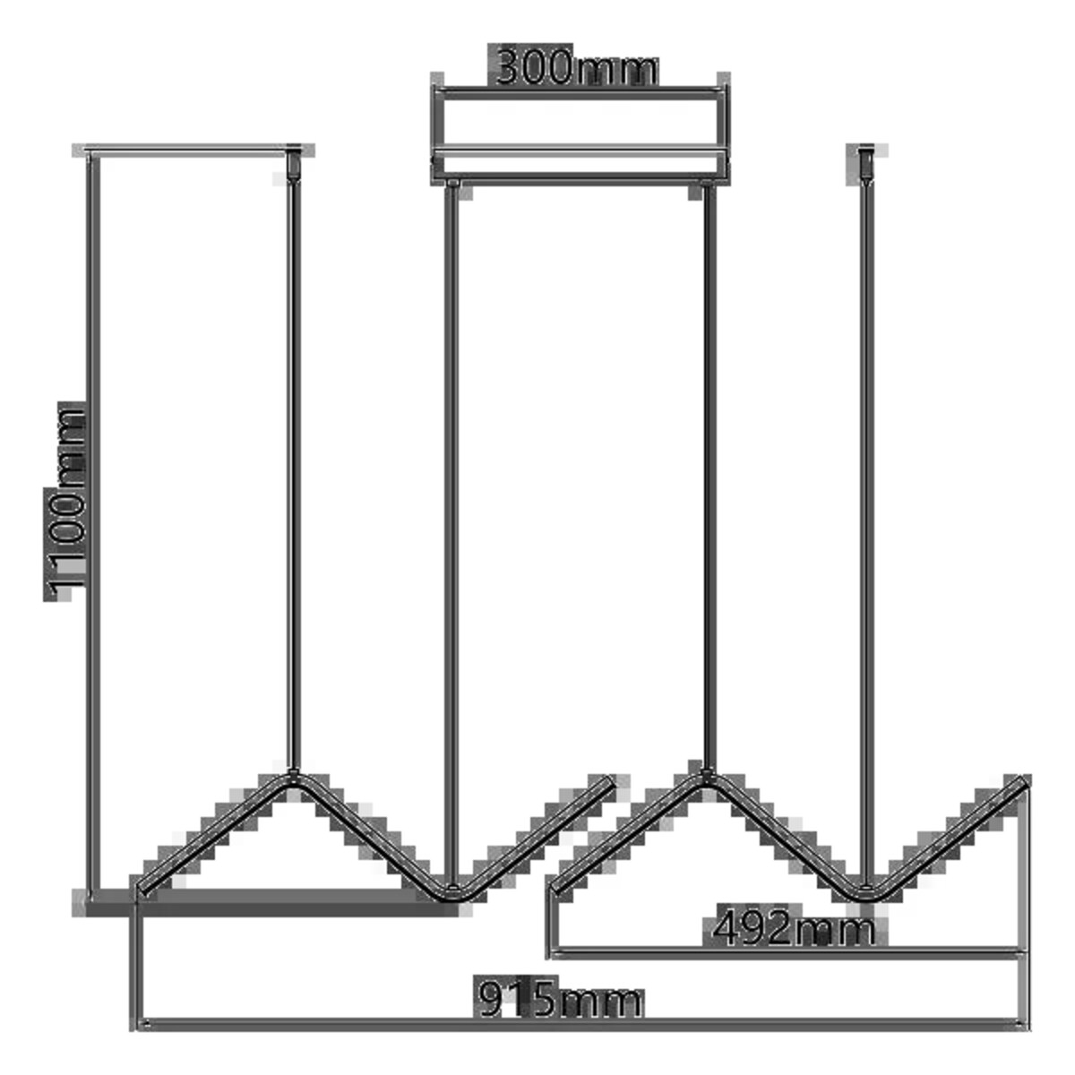 lampa wisząca led z metalu i silikonu, 23 w, 6500k asymetryczna